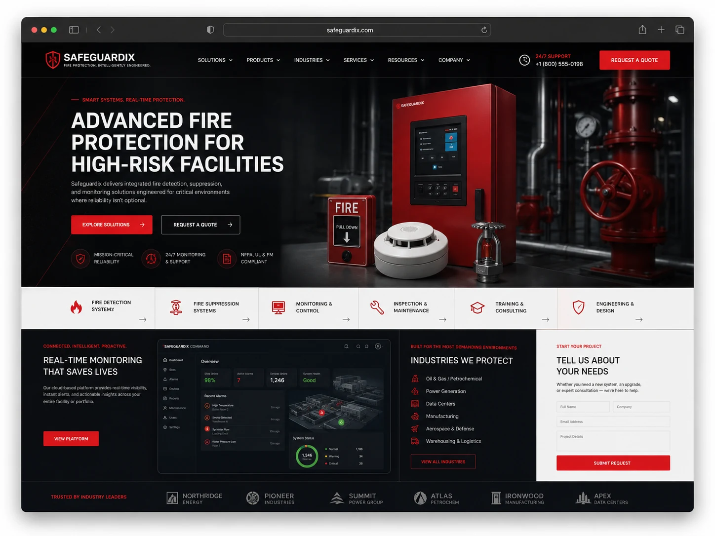 EnviroCore — Environmental Testing / Controlled Environments concept website preview