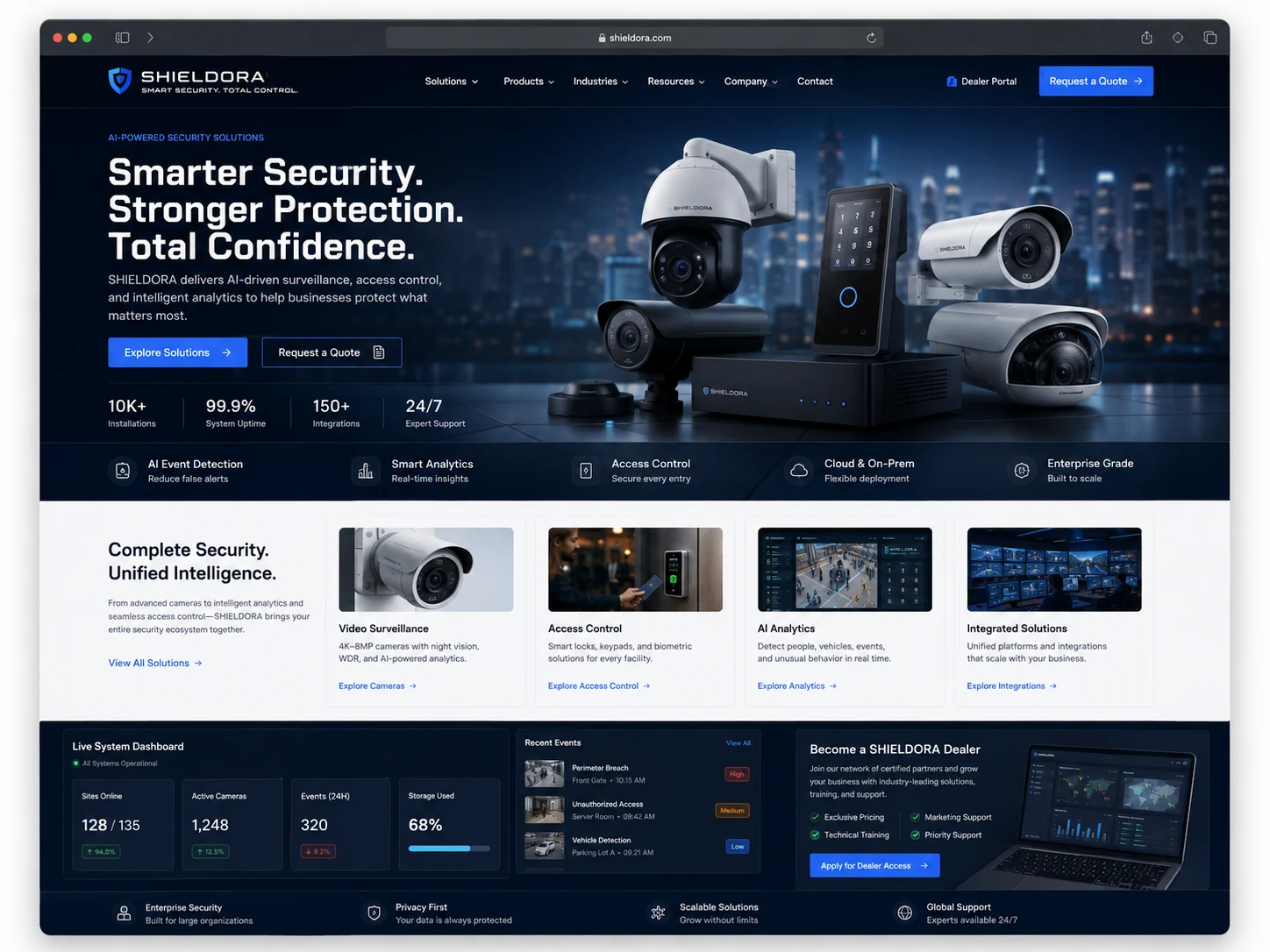 VisionAxis — Machine Vision / Inspection concept website preview