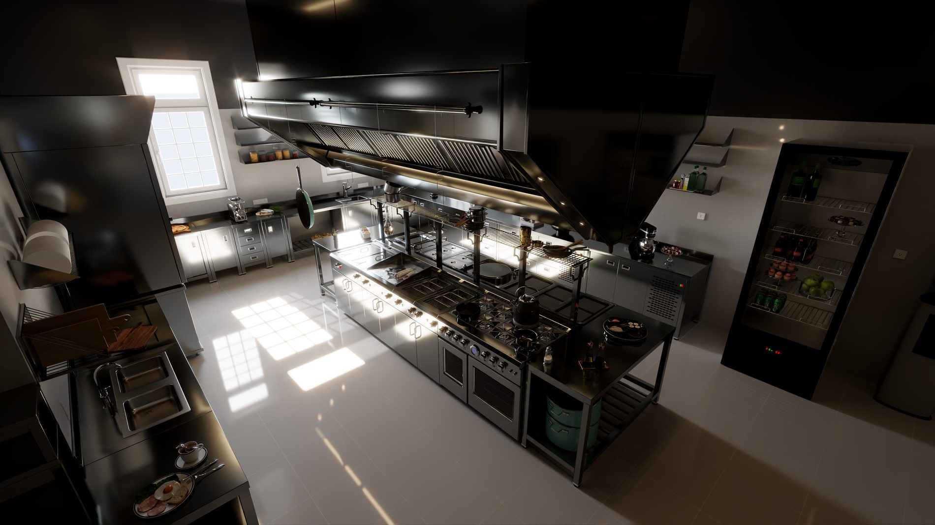 Hotel kitchen render 07