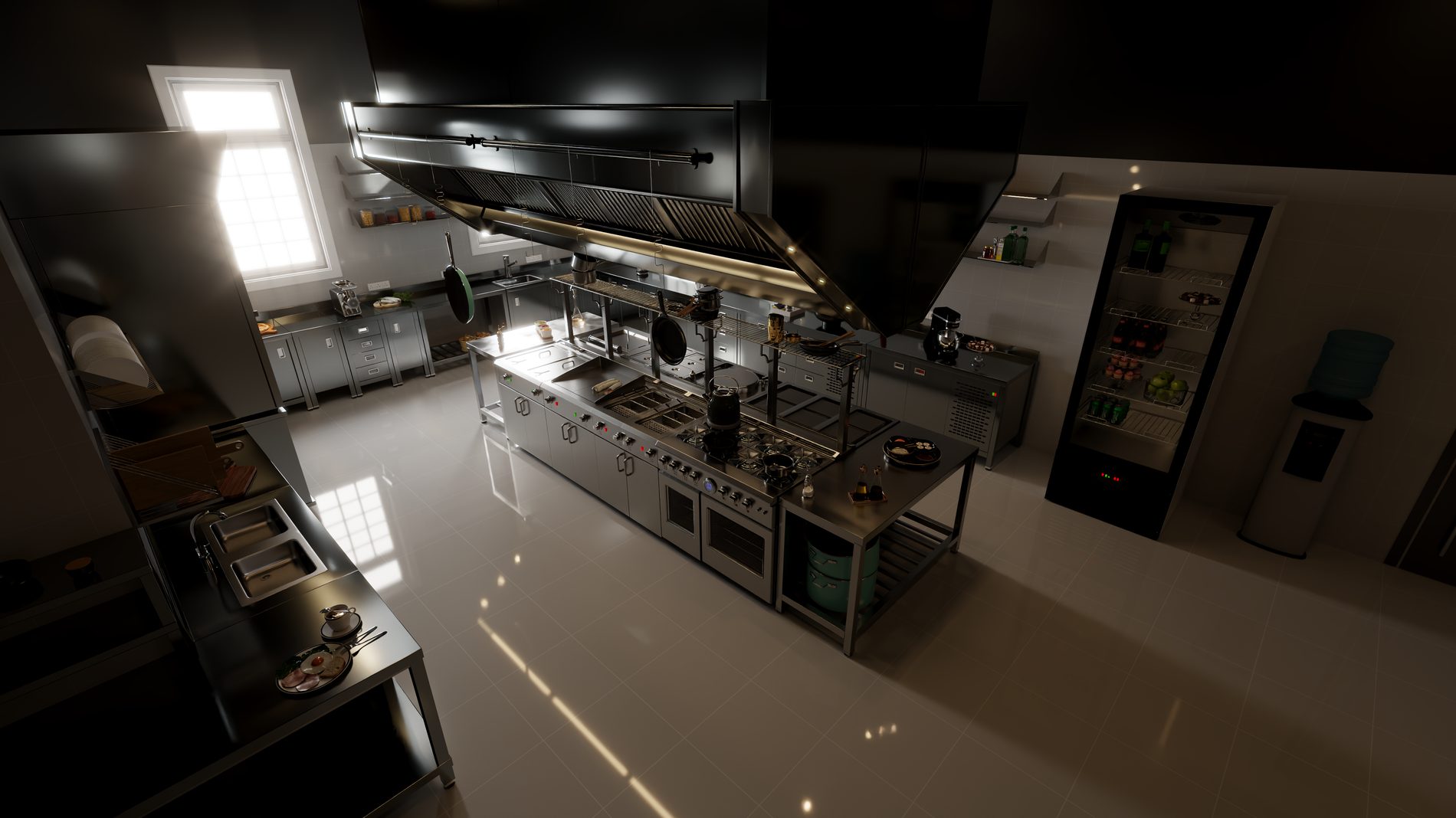 Hotel kitchen render 11
