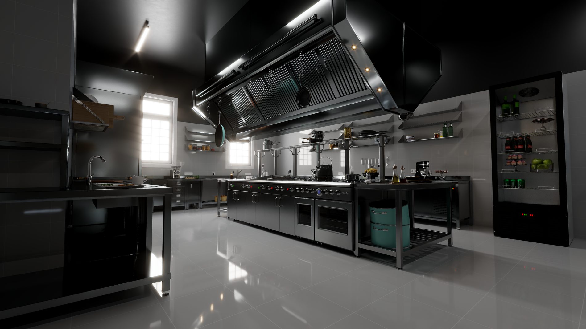 Hotel kitchen render 13