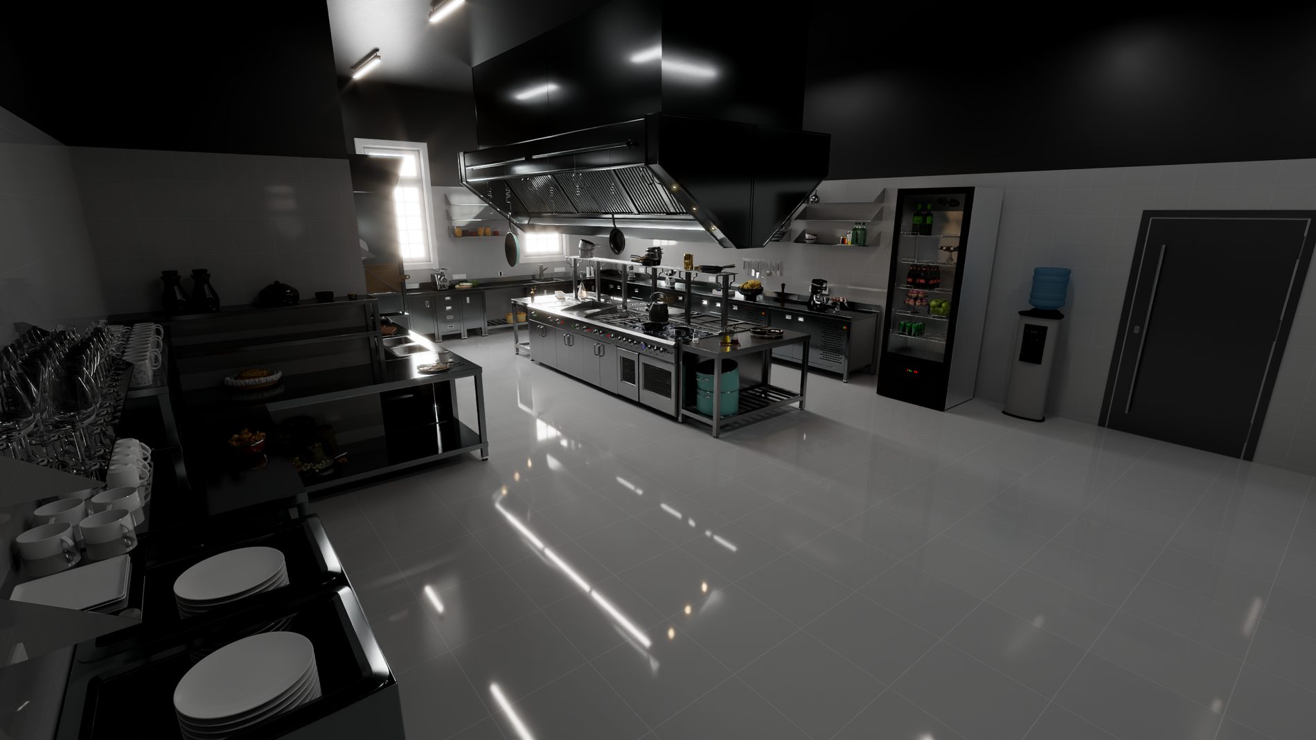 Hotel kitchen render 16